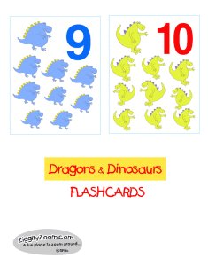 Preschool Worksheet- Number Flashcards