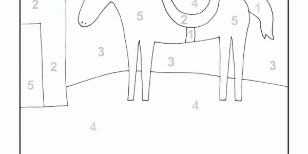 Color by Number Horse printable