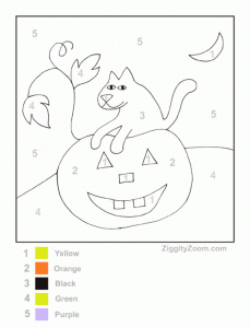 Color by Number Pumpkin Worksheet