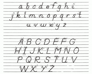 D’Nealian Alphabet Tracing Worksheet