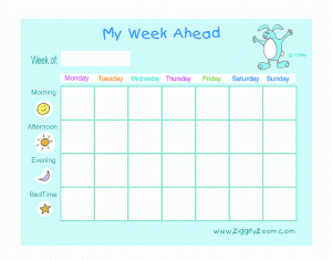 My Week Ahead Printable Chart