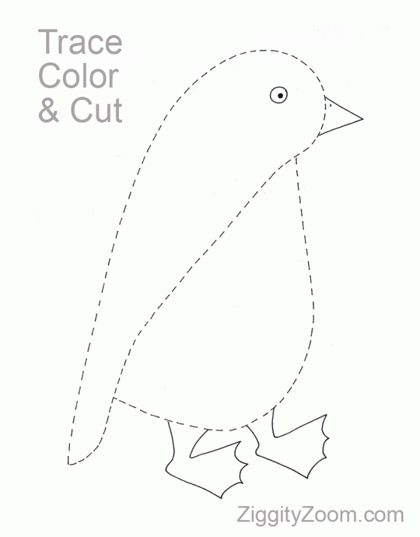 penguin tracing worksheet