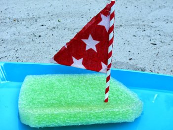 Pool Noodle Sailboat