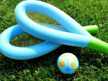 Make a Pool Noodle Racquet Ball Game