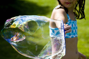 Blowing Giant Bubbles for a Fun Family Activity
