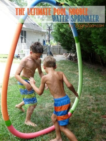 pool noodle sprinkler