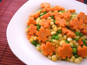 Carrot, Pea & Corn (Field of Green, Orange & Yellow) Dish