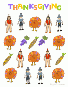 Thanksgiving printable stickers