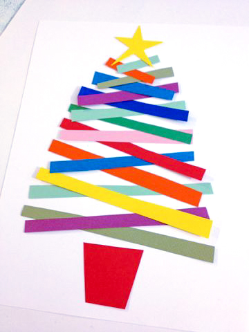 paper christmas tree craft
