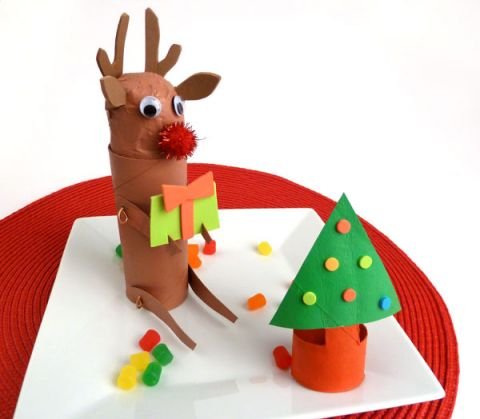 DIY Washcloth Reindeer - Easy Christmas Craft - A Few Shortcuts