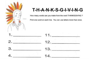 thanksgiving printable for kids
