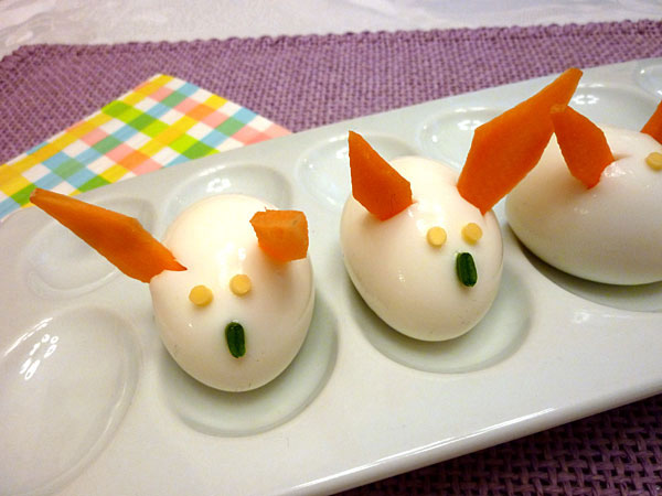 Bunny Hard Boiled Eggs for Brunch