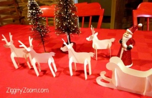 Paper Reindeer and Sleigh Craft