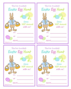 Easter Egg Hunt Printable Invitation