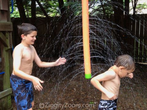 pool noodle sprinkler diy