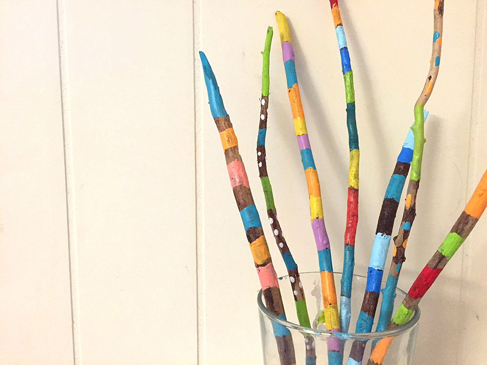 painted sticks project