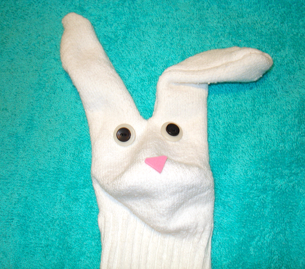 Bunny Sock Pupper Kids Craft