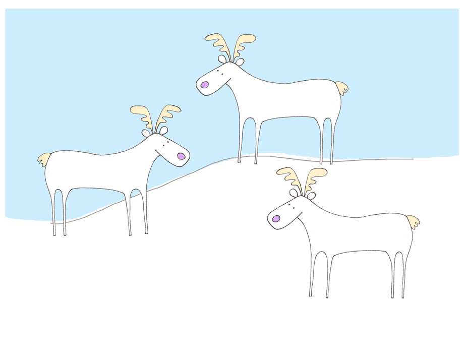 Reindeer Holiday Placemat Printable