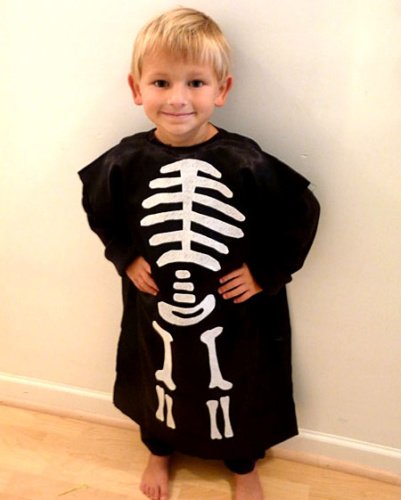 diy kids skeleton costume