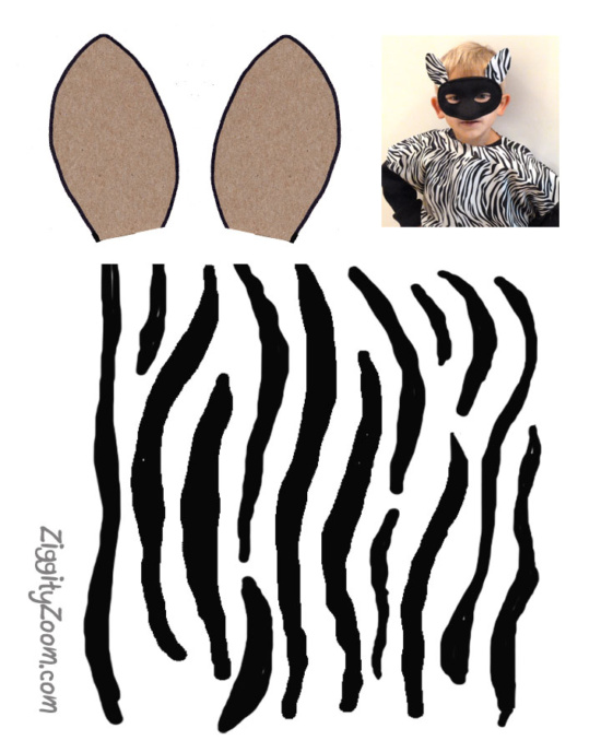 diy zebra pillowcase costume