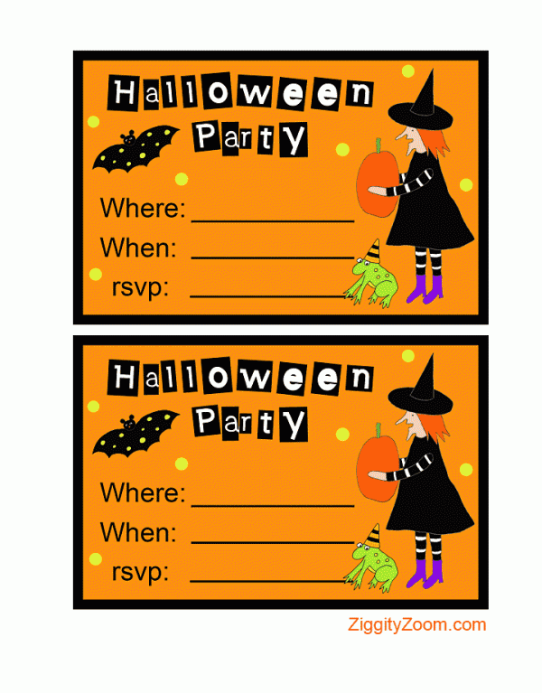 Halloween Party Invitation Printables