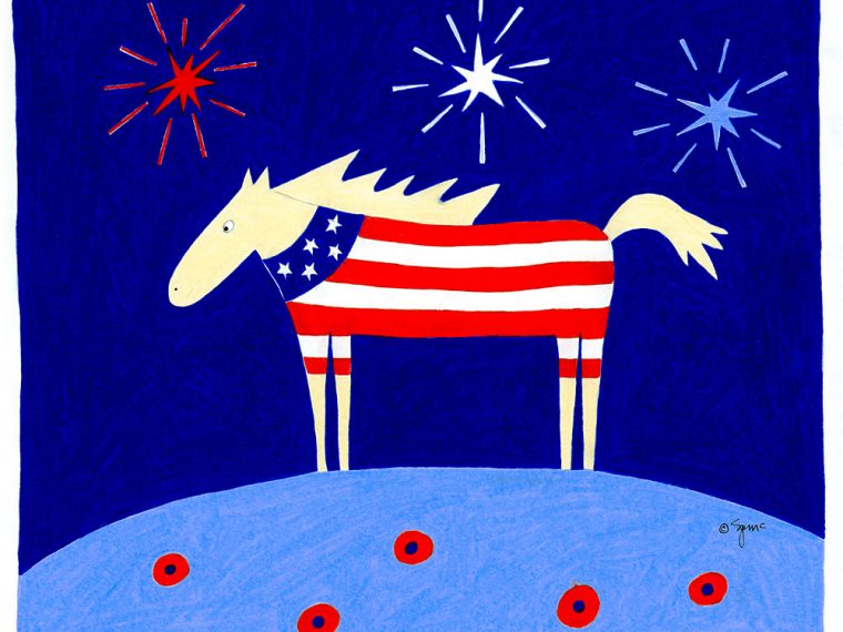 Patriotic Horse art print