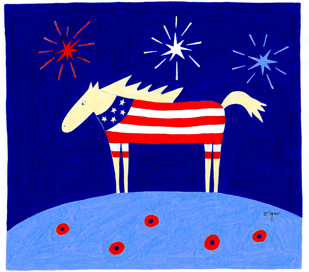 Patriotic Horse art print